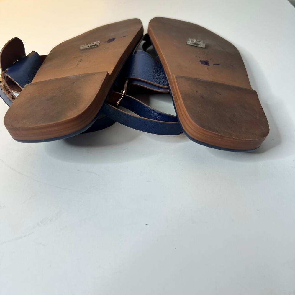 MERCEDES CASTILLO Adria Napa Thong Flat Sandals Blue 10 1/2 - Picture 8 of 8